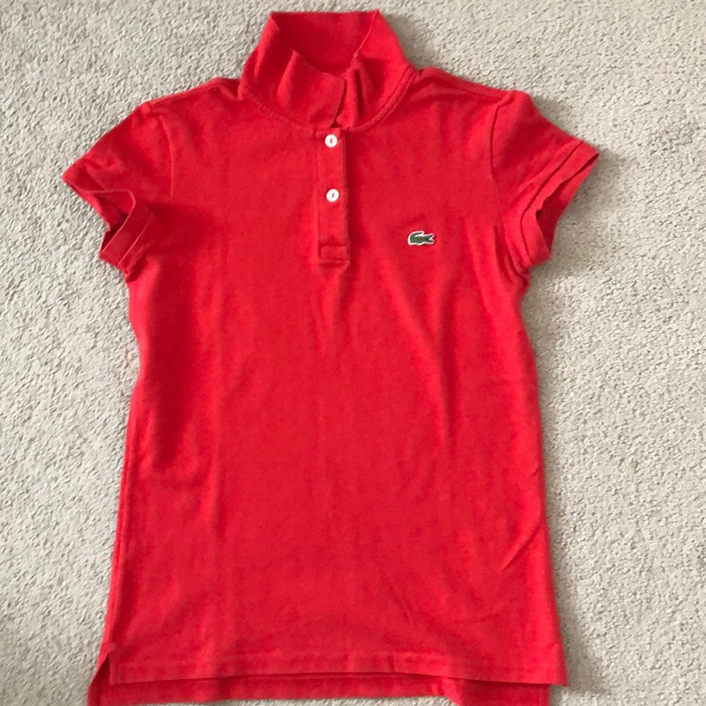 SOLD Red Lacoste Polo Tshirt